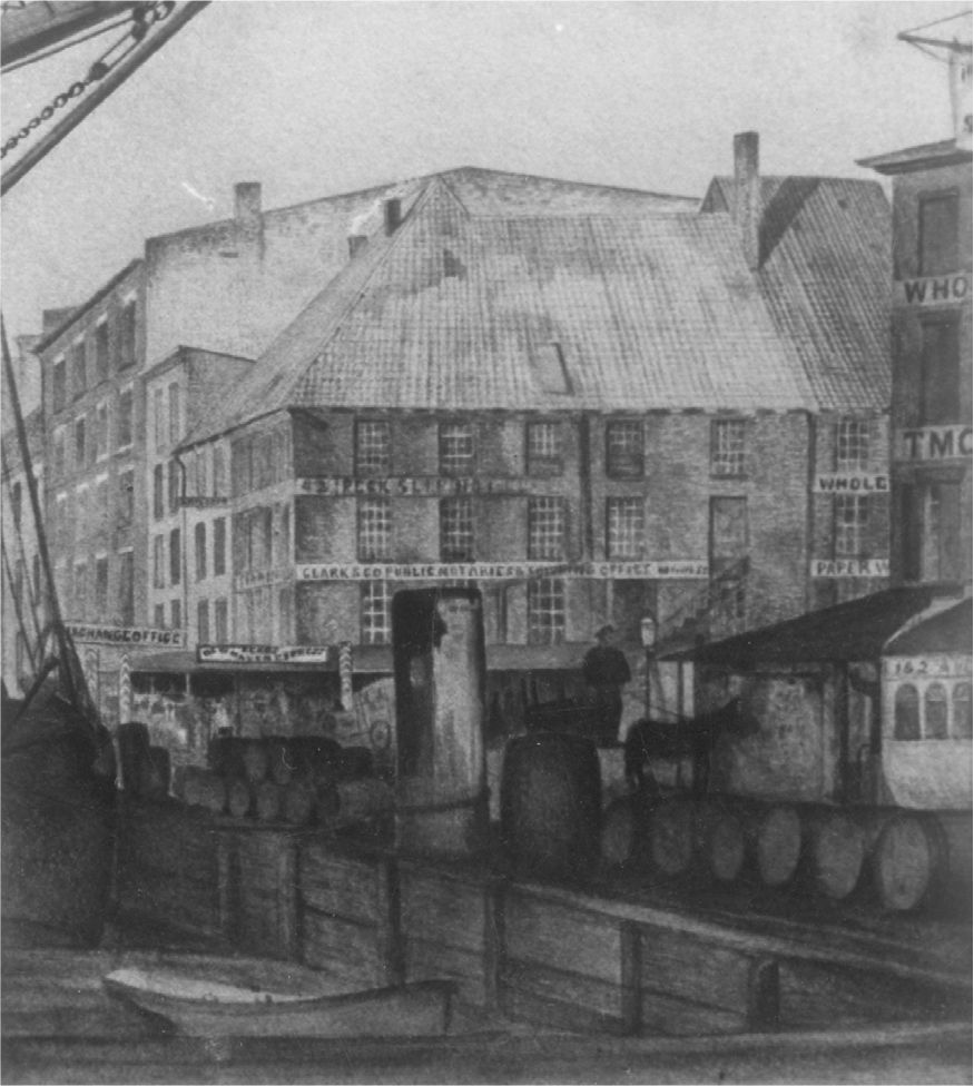 1850’s southwest corner of Peck Slip & South St.